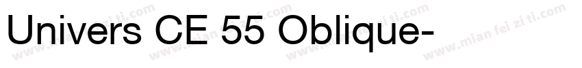 Univers CE 55 Oblique字体转换